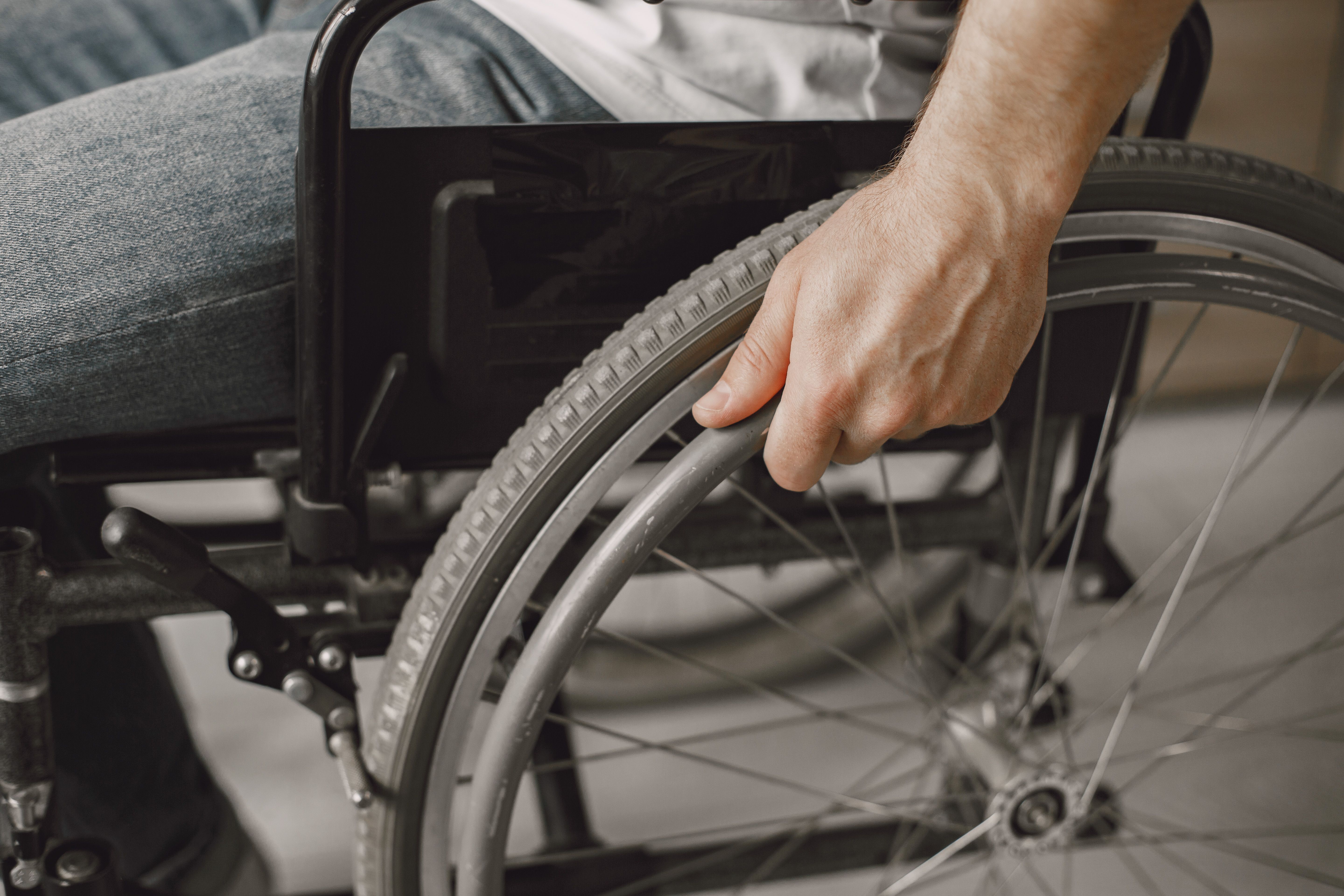 Person using a wheelchair